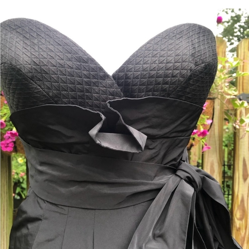 NWT- BCBGMaxAzria- Elegant Black Strapless Dress - Picture 3 of 6